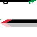Italy Italian Flag License Plate Frame Funny Patriotic License Plate Frames Green White Red Auto Accessory Bracket Stainless Steel License Plate for Women Men 6x12 Inch