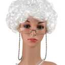 Beelittle Old Lady Costume Cosplay Grandma Granny Wig Great for Halloween Christmas Mrs. Claus