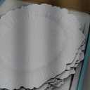 MAONAME Reef White Charger Plates, Plate Chargers for Dinner Plates, Plastic Plate Chargers for Wedding Decor, Thanksgiving, Christmas, Set of 6