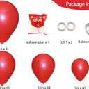 Generic Leesoot 134pcs Red Balloons Different Sizes 18 12 10 5 Inch for Garland Arch, Premium Red Latex Balloons for Birthday Party Wedding Valentine's Day Baby Shower Party Decoration