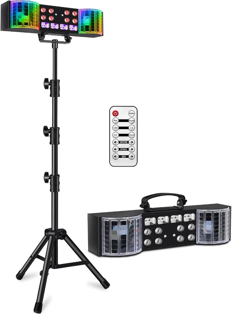DJ Lights with Stand, 5in1 DJ Light Kit for Party Wedding Stage