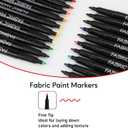 2 x Fabric Markers Permanent for Clothes, 20 Colors Fine Tips Paint Pens for Clothing Canvas Tote Bags T-Shirt and Shoes, Non Toxic Ink for Kids and Adults