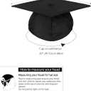 Newrara Unisex Matte Adult Graduation Cap Only (Black)
