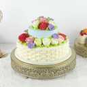 Cake Stand, Metal Round Cupcake Dessert Stand Cake Display Holder for Wedding Party Birthday Baby Showers Anniversary (14 Gold)
