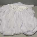 YnimioAOX Women's Off Shoulder Strapless Tube Maternity Dress for Photography Split Front Chiffon Gown for Photoshoot (White) XS