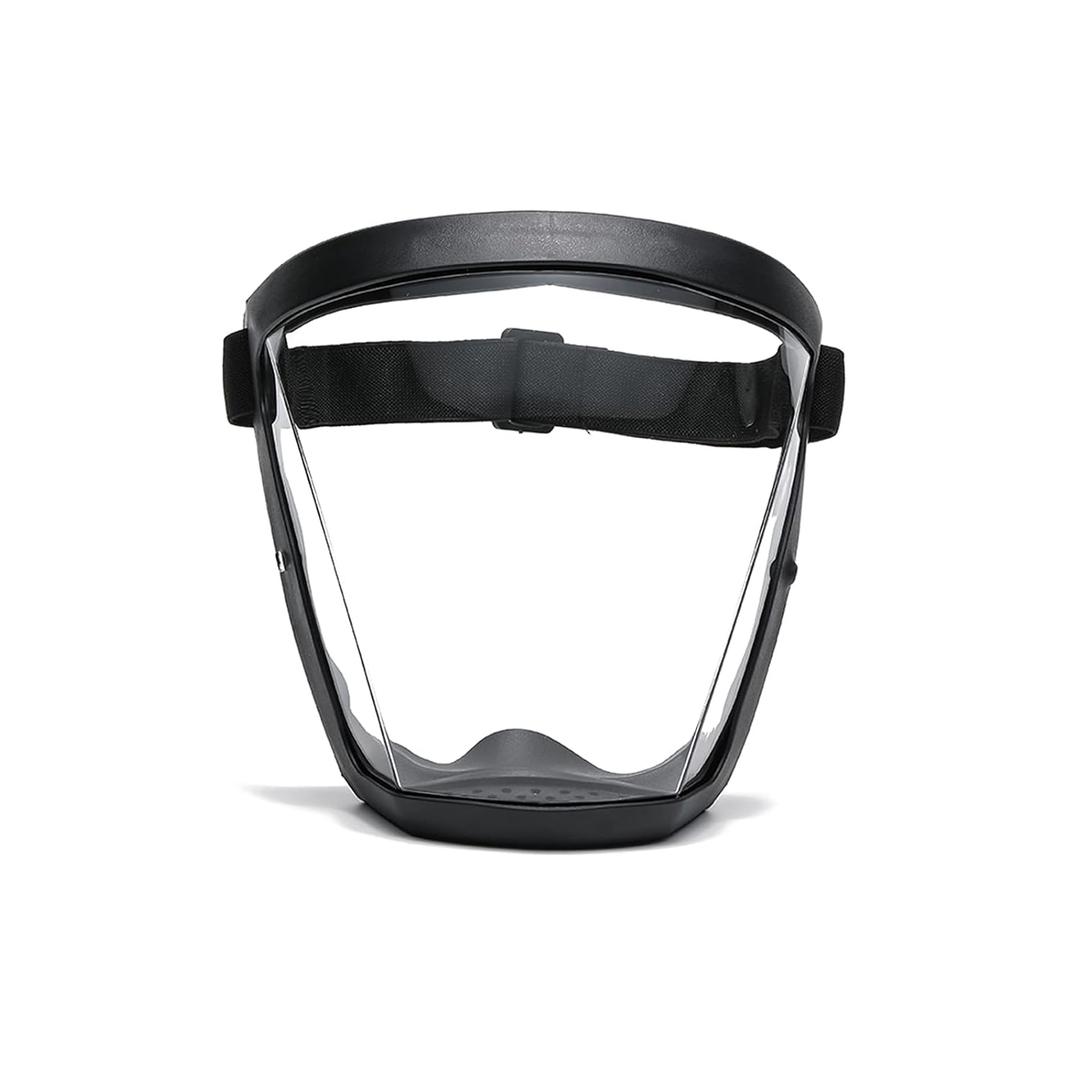 Super Protective Face Shield,Anti Fog Mask,Adult Clear Face Shield,Plastic Face Mask (Black）