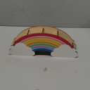 Bright Creations Rainbow Wooden Pen Holder for Desk Accessories, Cute School Supplies (12.6 x 5.04 x 2.32 In)