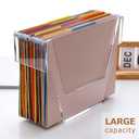DINGHUO Hanging File Organizer, Letter Size Acrylic Hanging File Folder Frame, Portable File Holder Storage Rack for Desk Home Office or Cabinet - 1 Pack