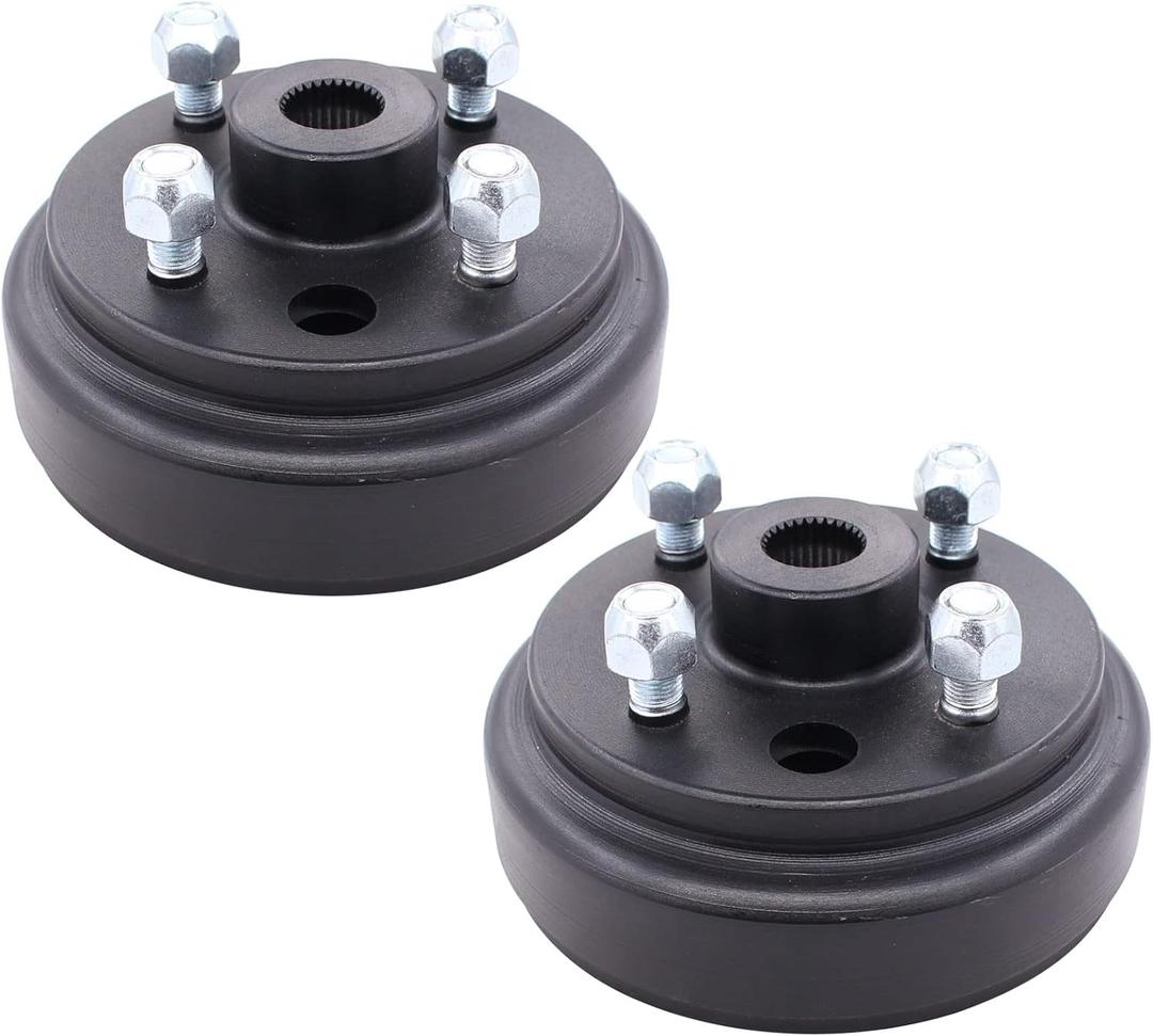 ApplianPar Pack of 2 Rear Wheel Brake Hub Drum 30 Teeth 21807-G1 for EZGO Gas 4 Cycle 91-Up RXV Golf Cart