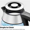 CHEFMAN Electric Kettle - 1.2L 1500W Hot Water Tea Pot with Infuser, BPA Free, Auto Shut Off, Boil-Dry Protection, Removable Lid, LED Light, Cordless Glass Electric Tea Kettle Stainless Steel