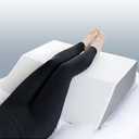 CRAURU Massage Table Bolster Pillow for Leg Support,Durable 30D Foam with Easy-Clean PUCover,Trapezoidal Elevating Leg Wedge for Physical Therapy 20.4 x 18.5 x 9 Inch(Black)