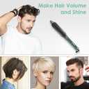 BANGMENG 3/4 Inch Barrel Thermal Round Brush, Volume Heat Styling Brush for Men and Women Medium Thin Curly Straight Hair, Heated Curling Iron,12 Temperature Setting (1.35 Inch with Bristles)