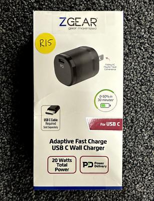 Z Gear USB-C Fast Wall Charger - 20 Watts For USB C