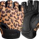 Workout Gloves for Women Men - Weight Lifting Gloves with Full Palm Protection & Extra Grip for Gym, Weightlifting, Fitness, Exercise, Training.Cycling.Leopard-XSmall