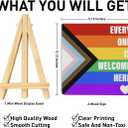 LGBT Pride Month Gifts for Men Women, LGBT Rainbow Progress Pride Lesbian Gay Queer Home Office Desk Decor, LGBTQ Equality Decor Sign, Every One Is Welcome Here