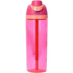 Reduce Sports Water Bottle with Straw, 750ml/24oz, Double Drinking Spout, Portable Handle (pink)