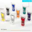 MEEDEN Heavy Body Acrylic Paint - Basic Satin Finish 24 x 60ml (2 oz) Color Paint Set for Adults - Rich Pigment Art Craft Paints for Canvas Clay Wood