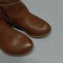 K KomForme Girls Ankle Boots Low Heels Short Booties with Side Zipper for Toddler/Little Kid/Big Kid, 10, Brown