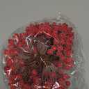 100 Wired Stems of Artificial Holly Berries Artificial Flower Decor 200 Pack 12 mm Mini Christmas Frosted Fruit Berry (Dark Red)