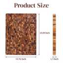 Premium Teak Wood XL End Grain Cutting Board 20 x 15 Inch, Extra Thick 1.5 Inch Butcher Block for Meat & BBQ Prep, Large Solid Wood Cutting Board with Juice Groove by New M Way