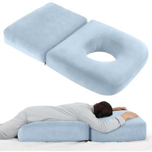 Pregnancy Pillows for Sleeping, 45.3 Inch Pregnancy Massage Pillow Full Body Pillow with Removable Cover  Support for Back, Legs, Belly, HIPS for Pregnant Women(Light Blue)