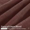 Chestnut Brown 84 Inch Pinch Pleated Linen Curtains 2 Panel Set for Living Room Thick Linen Textured Drapes 84 Inches Long Pinch Pleat Drapes Semi Sheer Curtain for Dining Bedroom Office Rust Maroon
