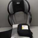 Chicco KidFit Zip Air Plus 2-in-1 Belt Positioning Booster Car Seat, Backless and High Back Booster Seat, for Children Aged 4 Years and Up and 40-100 lbs | Q Collection/Black/Grey