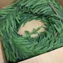 2Pcs 6FT Christmas Norfolk Pine Garland, Realistic Artificial Pine Garland, Real Touch Faux Greenery Christmas Garland for Table, Mantle, Winter Holiday Christmas Decorations Indoor Outdoor