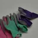 Wells Lamont 3 Pair Pack Womens Gardening Gloves | PU Coated Grip Work Gloves| Each Pack Includes Pink, Green, Purple | Medium (413MF)