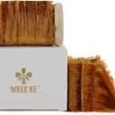 MEEDEE Copper Velvet Crushed Ribbon 2 Inch Frayed Edge Silk Ribbons 2 Rolls 4 Yards Crinkle Terracotta Ribbons Orange Velvet Ribbon for Christmas Tree, Gift Wrapping, Holiday Decor