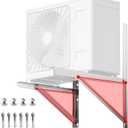 Mini Split Wall Mounting Bracket for 9000-24000 BTU Condenser, POIUNA Stainless Steel Ductless Mini Split Bracket up to 507 lbs for Air Conditioner Heat Pump Systems HVAC, Compressor