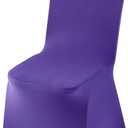VEVOR Chair Covers, Polyester Spandex Chair Cover, Stretch Slipcovers for Wedding Party Dining Banquet Flat-Front Chair Covers (Purple-a, 50PCS)