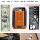 Detachable Card Holder for iPhone 16 Plus Case Leather with Stand, fits for MagSafe, Adjustable Kickstand Wallet,Magnetic Leather Case with Screen Protector (Caramel, IP16 Plus-6.7inch)