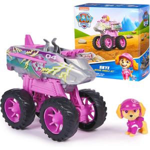 Paw Patrol: Rescue Wheels Skyes Jet, Toy Truck with Transformation into Jet-Mode and Collectible Action Figure, Kids Toys for Boys & Girls Ages 3+ (Multicolor)