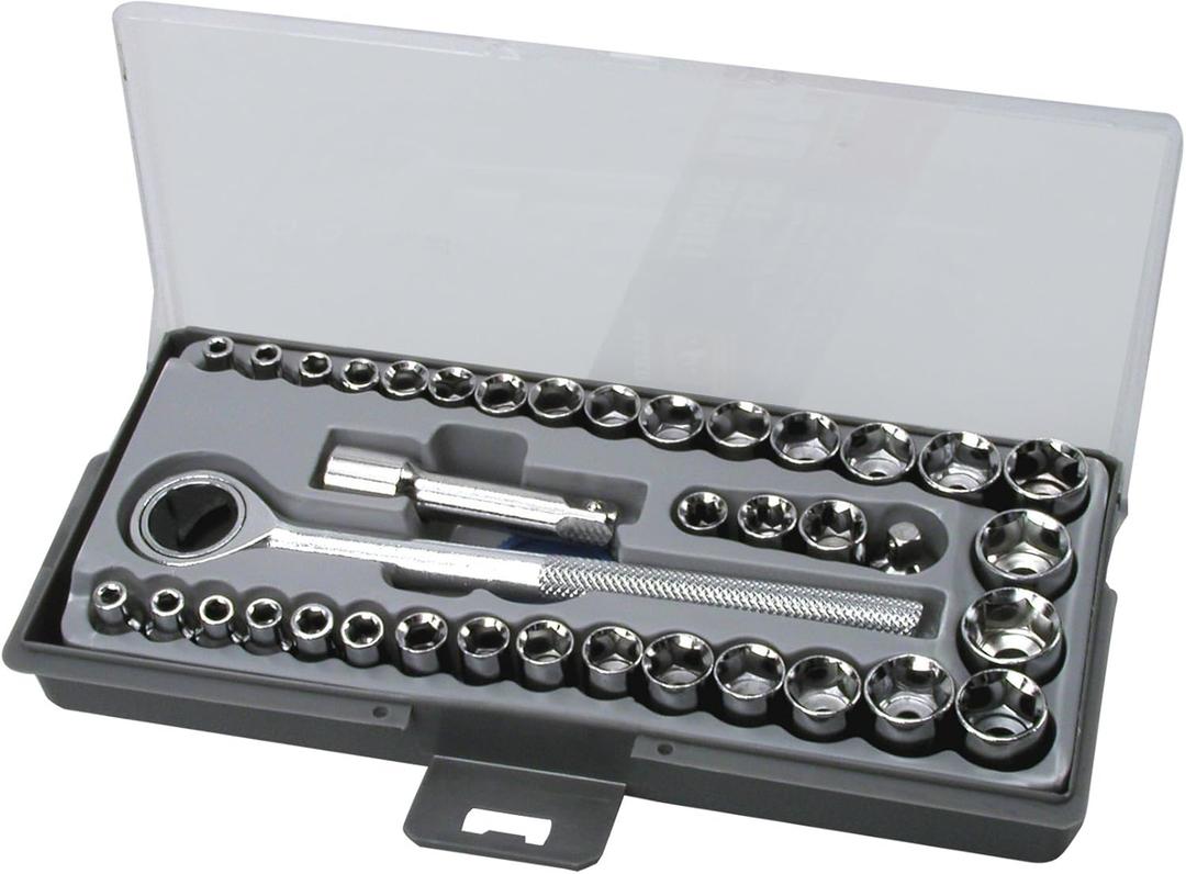 Allied 40 PC. SOCKET SET WITH INJECTION CASE,Multi,40pc,56000