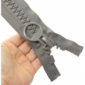 YaHoGa 61cm #20 Super Large Separating Giant Plastic Zippers for Sewing Tents Coats Overcoats Boat Cover Canvas Heavy Duty Huge Resin Vislon Zippers (24" Grey)