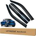 LETINGFAR Window Visors Rain Guards for Dodge Ram 1500 Crew Cab 2019 2020 2021 2022 2023 2024 2025 Accessories, Wind Deflectors Vent Shades for Dodge Ram 1500 Crew Cab