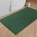 chakme Bathroom Rugs Mat 47x25, Ultra Thin Non Slip Bath Mat Large Quick Dry Absorbent Bath Mat for Bathroom Floor, (Green, 47"x25") (2' x 3'11" (Rectangular))