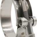 ROADFORMER 3" T-Bolt Hose O.D. Clamp: 71mm - 79mm (2.81" - 3.11") Hose Clamp for 3 inch Hose O.D., Stainless Steel Bolt and Band, Floating Bridge and Nylon Insert Locknut, 2 Pack