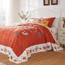 Greenland Home Barefoot Bungalow Topanga Quilted Bedspread Set, 3-Piece Jumbo Queen, Multi