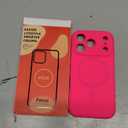 Vooii Magnetic for iPhone 17 Pro Case, Compatible with Magsafe (Premium Liquid Silicone) (Integrated Camera Control Button) Full Body Protective Anti-Scratch Microfiber Lining 6.3", Hot Pink