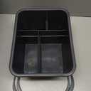 Wekioger 1-Pack Plastic Carry Caddy with Handle, Cleaning Caddy Organizer, Gray