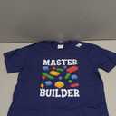 Master Builder Kids Block Building Brick Builder T-Shirt, Medium Youth Size