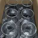 Mfacoy Glass Coffee Mugs Set of 6, Clear Large Coffee Mug 15 Oz With Handles for Hot Beverages, Clear Mugs for Tea, Cappuccino, Latte, Espresso Coffee, Juice, Glass Coffee Cups