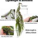 63inch Rustic Curly Artificial Weeping Willow Branches Faux Twisty Wood Curtain Tree Spooky Fall Long Vine Hanging Green Moss Twigs Garland For Wall Jungle Fireplace Halloween Patio Porch Decoration