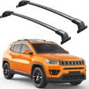 Roof Rack Cross Bars 220lbs Compatible with Jeep Compass 2018-2026,Heavy Duty All-Metal Aluminum Crossbar Luggage Racks Roof Rails Rooftop Black Accessories