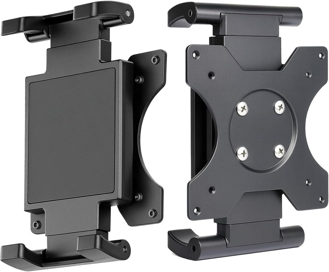 Universal VESA Mount Adapter for Tablets  Spring Clamp Holder for iPad and Portable Monitors up to 15.6  Fits VESA 75x75 & 100x100  Compatible with Surface, Galaxy Tab, and 2-in-1 Laptops
