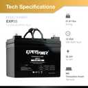 ExpertPower EXP33-12V 33Ah SLA AGM Battery for Solar Energy Storage, UPS, Trailer, Security System, Mobility Scooter, Small Marine Battery Backup, Rechargeable 12V Batteries Lead Acid, M6, 1-Pack 12v 33AH