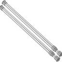 AIZESI Spring Tension Curtain Rod Short Tension Rod (Silver,17"to 28"-2Pcs)