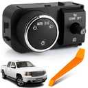 Headlight Switch Compatible with Chevy Avalanche Silverado Suburban Tahoe (2007-2014),with GMC Sierra 1500 2500 3500 HD/Yukon XL, Fog Light Dome Headlamp Switch Replaces 25858705, 15096895